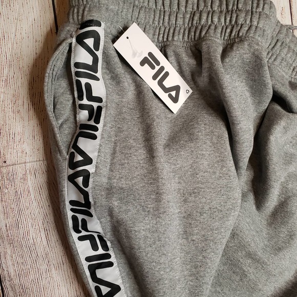 FILA Logo taping gray joggers sweatpants 3X - Picture 4 of 5